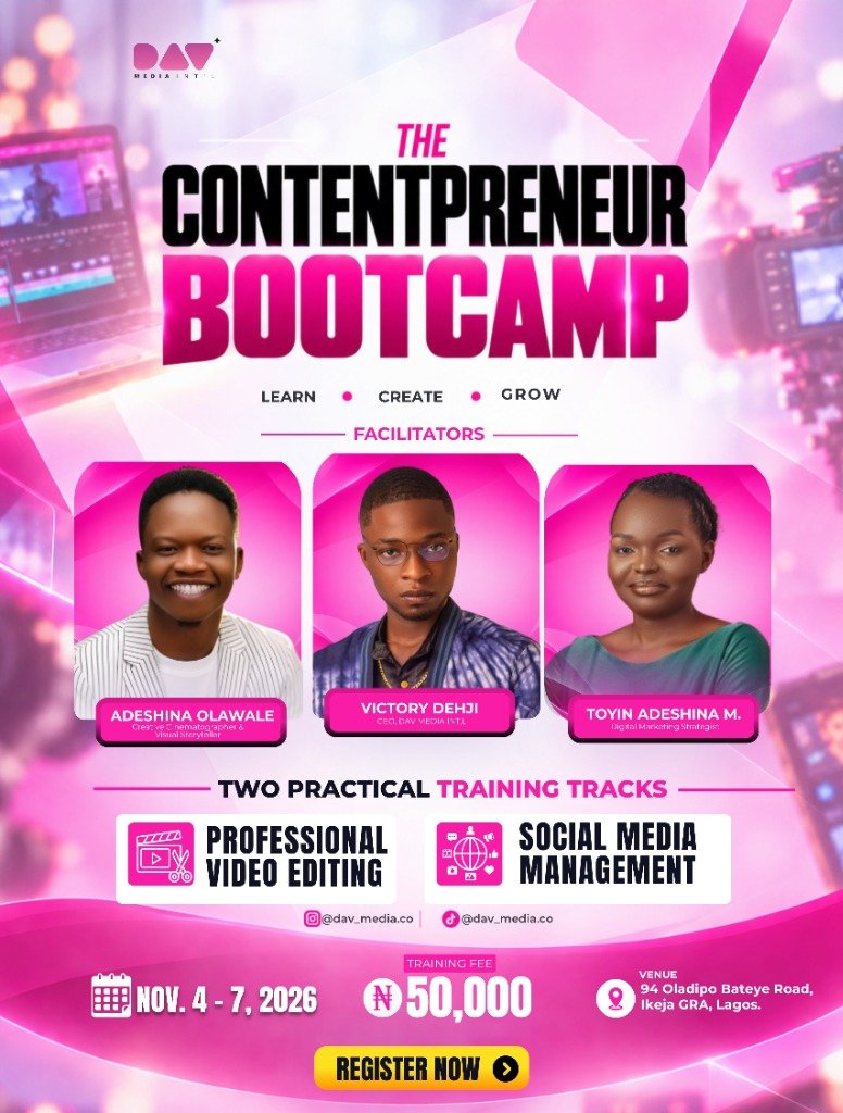 DAV Media Contentpreneur Bootcamp Official Flyer